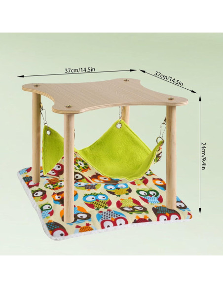 Hamaca para Cobayas ZibugZag con Alfombrilla Suave 28x28cm