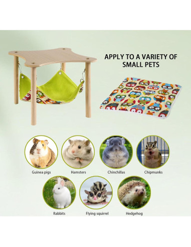 Hamaca para Cobayas ZibugZag con Alfombrilla Suave 28x28cm