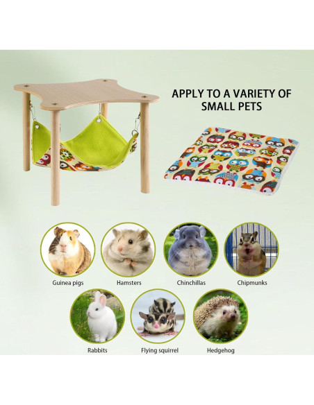 Hamaca para Cobayas ZibugZag con Alfombrilla Suave 28x28cm