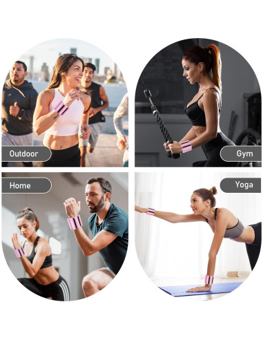 Pesas Ajustables para Muñeca y Tobillo fufeisi 0.91KG Rosa