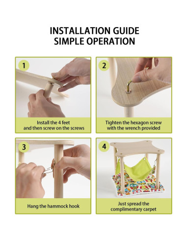 Hamaca para Cobayas ZibugZag con Alfombrilla Suave 28x28cm