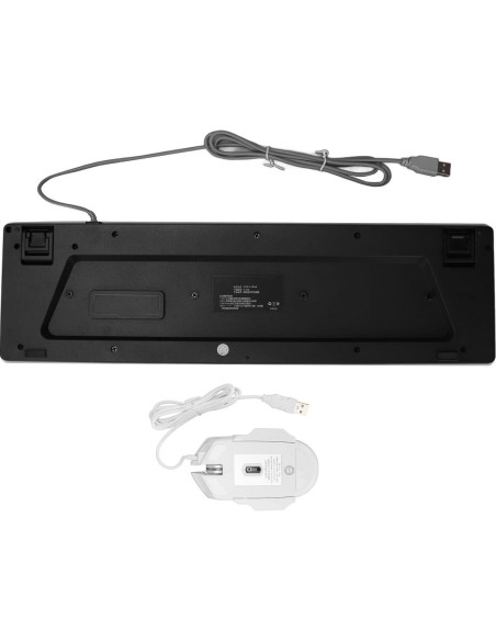 Combo Teclado Mecánico y Ratón RGB Zunate 104 Teclas Blanco