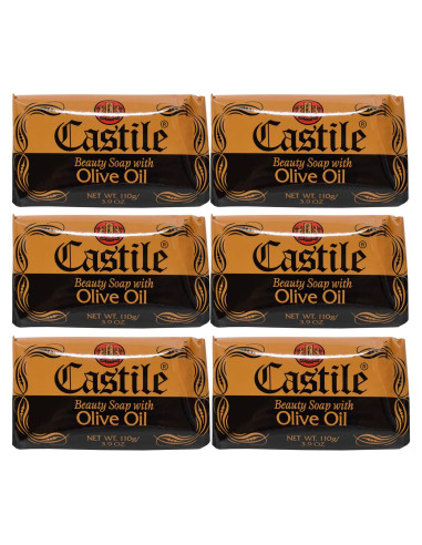 Jabón de Belleza Castile con Aceite de Oliva - Paquete de 6