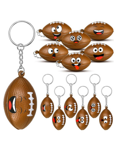 12 Llaveros Antiestrés Deportivos Arrowbash Fútbol 4 cm