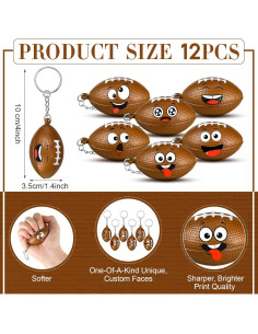 12 Llaveros Antiestrés Deportivos Arrowbash Fútbol 4 cm 2