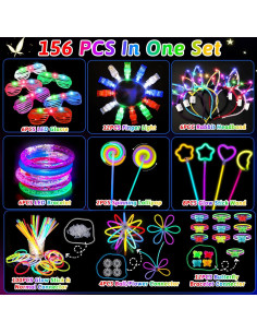 156 Piezas Suministros para Fiestas Brillantes Thremhoo 2