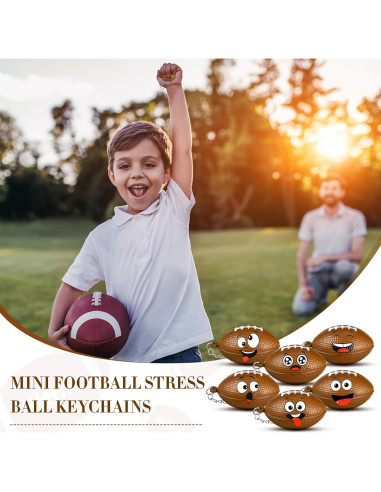 12 Llaveros Antiestrés Deportivos Arrowbash Fútbol 4 cm