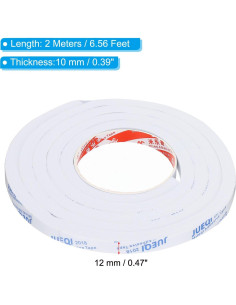 Cinta de Espuma Aislante PATIKIL 2m x 12mm x 10mm Blanca 2