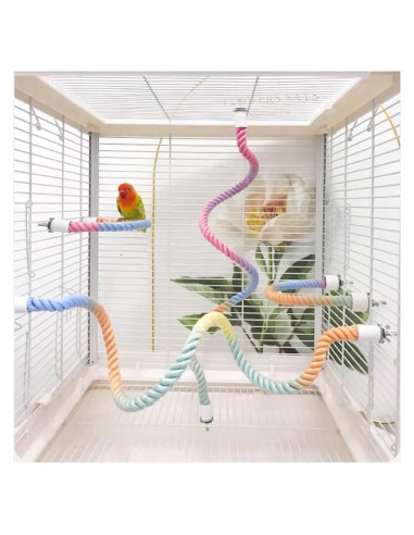 Perchas de Cuerda para Pájaros Nopikku 2 Pcs 35.6 cm y 79.9 cm