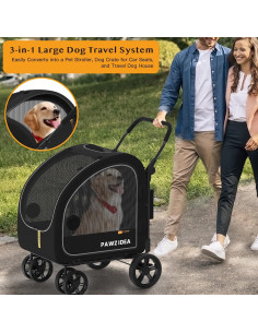 Carrito de Perro PAWZIDEA Plegable para Mascotas Grandes 36.29 kg 2