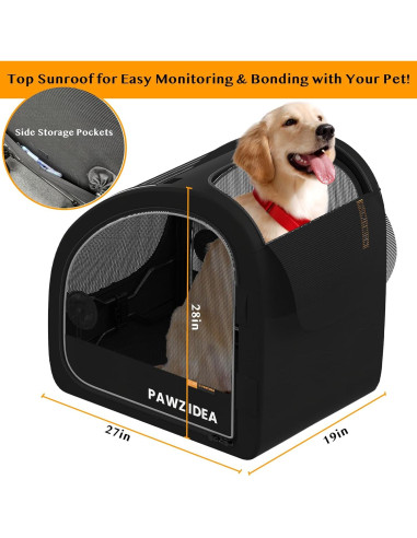 Carrito de Perro PAWZIDEA Plegable para Mascotas Grandes 36.29 kg