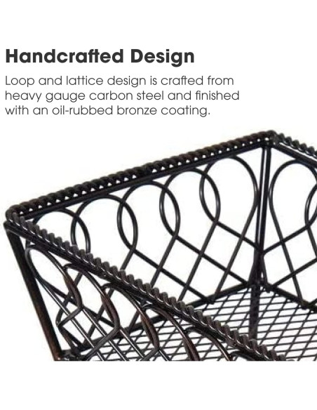 Cesta Redonda de Metal 2 Niveles Gourmet Basics Mikasa 35.6 cm