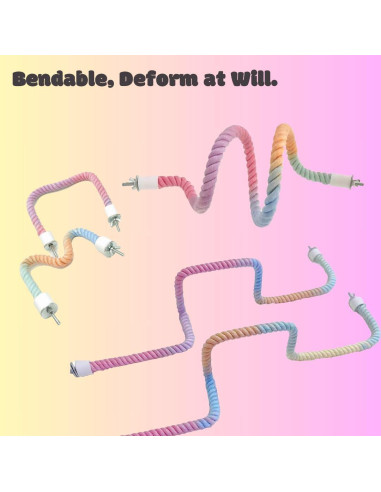 Perchas de Cuerda para Pájaros Nopikku 2 Pcs 35.6 cm y 79.9 cm