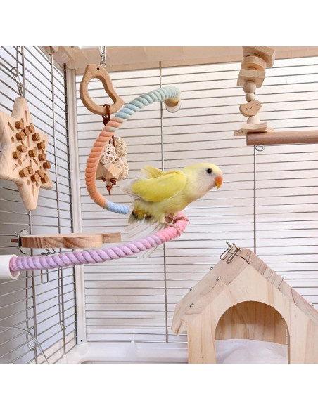 Perchas de Cuerda para Pájaros Nopikku 2 Pcs 35.6 cm y 79.9 cm