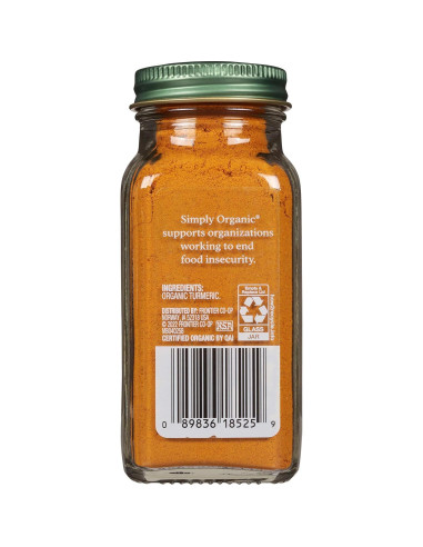Cúrcuma Molida Simply Organic 67 g - Especia Orgánica