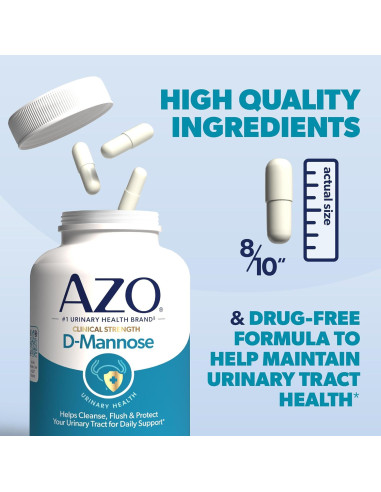 AZO D-Mannose 120 Cápsulas - Salud del Tracto Urinario