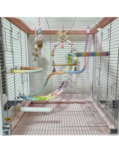 Perchas de Cuerda para Pájaros Nopikku 2 Pcs 35.6 cm y 79.9 cm