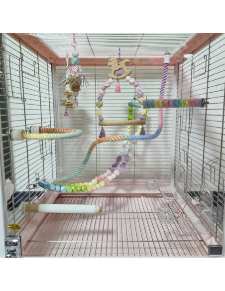 Perchas de Cuerda para Pájaros Nopikku 2 Pcs 35.6 cm y 79.9 cm