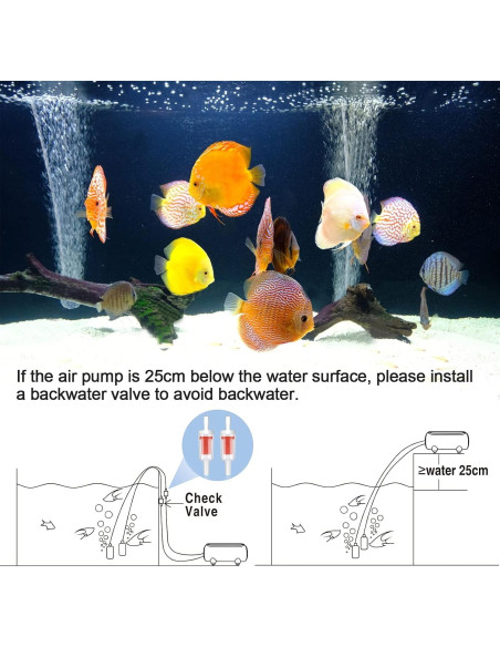 Bomba de Aire AQQA 3.5W para Acuario hasta 190L Silenciosa