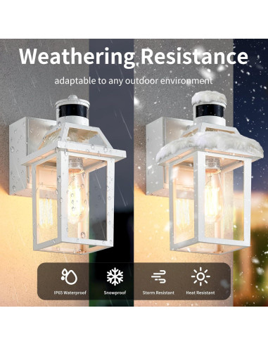 Luz de Porche YISURO con Toma GFCI y Sensor de Movimiento