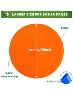 Marcadores de Suelo de Goma Antideslizantes Aryjmz 12 cm - 24 Piezas 2