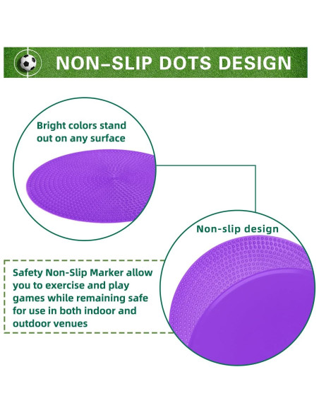 Marcadores de Suelo de Goma Antideslizantes Aryjmz 12 cm - 24 Piezas