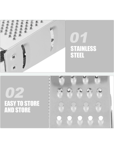 Rallador de Acero Inoxidable MAGICLULU 4 en 1 Portátil 20.3cm