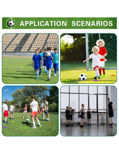 Marcadores de Suelo de Goma Antideslizantes Aryjmz 12 cm - 24 Piezas