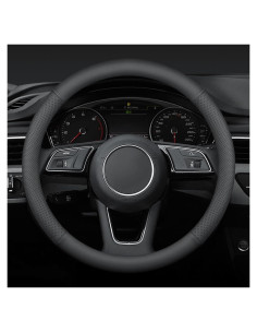 Funda de Volante Mihecor 37-38 cm Cuero Microfibra Negro