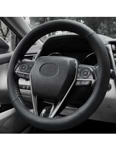 Funda de Volante Mihecor 37-38 cm Cuero Microfibra Negro 2