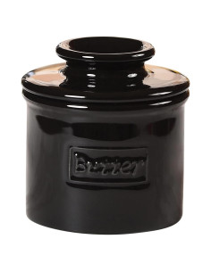 Butter Bell Crock Cerámica Francesa L. Tremain Negro 0.13kg