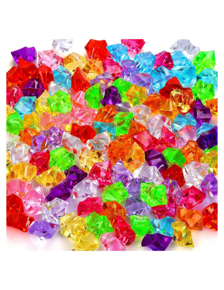 180 Gemas de Plástico Multicolores TeeLiy para Decoración