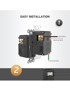 Enchufe de pared USB 3 puertos ALASTECH 15A 30W negro 2