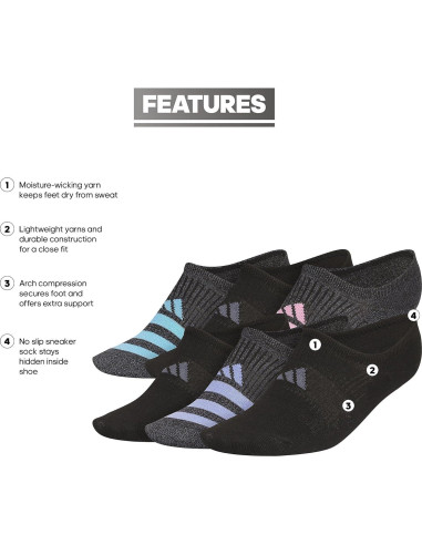 Calcetines Deportivos Adidas Superlite 3.0 Mujer 6-Pack