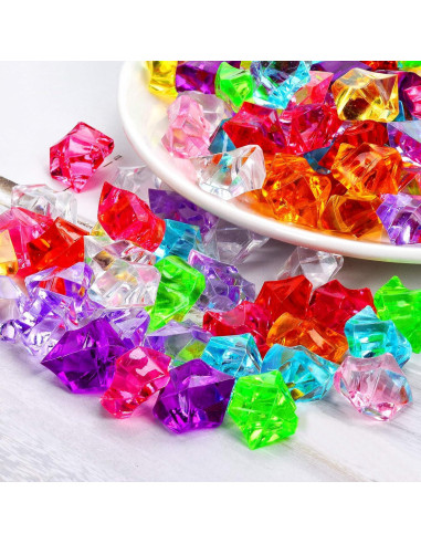 180 Gemas de Plástico Multicolores TeeLiy para Decoración