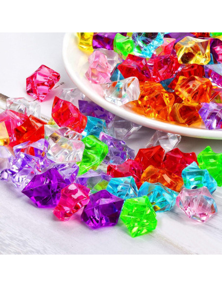 180 Gemas de Plástico Multicolores TeeLiy para Decoración