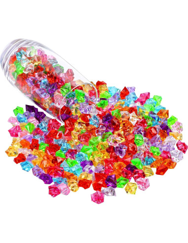 180 Gemas de Plástico Multicolores TeeLiy para Decoración