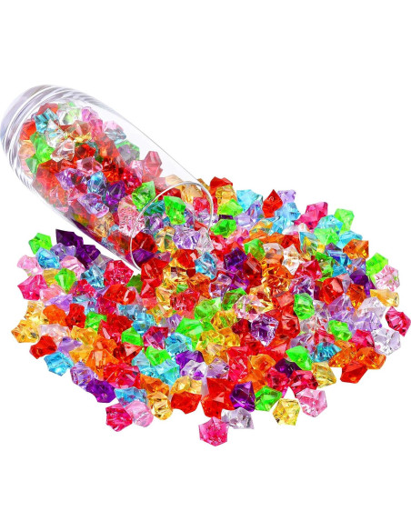 180 Gemas de Plástico Multicolores TeeLiy para Decoración