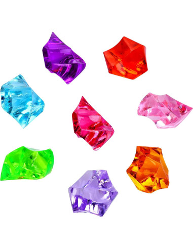 180 Gemas de Plástico Multicolores TeeLiy para Decoración