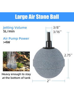Piedras de Aire AQUANEAT 5 cm Difusor de Oxígeno para Acuarios 2
