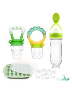 Alimentador de Frutas para Bebés WAJIAYON + Moldes de Popsicle