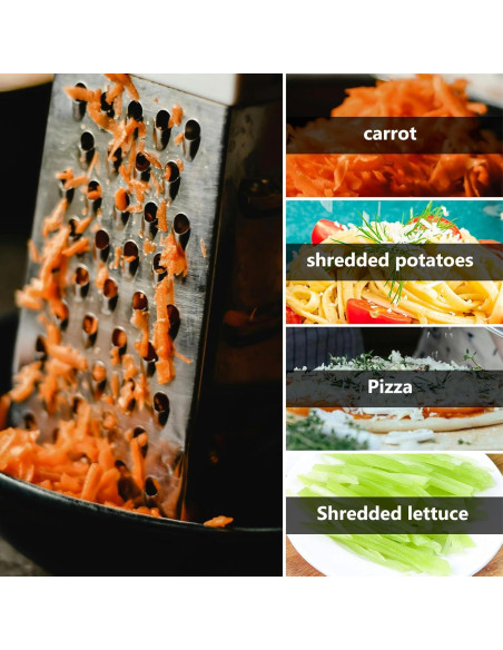 Rallador de Acero Inoxidable MAGICLULU 4 en 1 Portátil 20.3cm