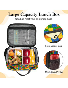 Caja de Almuerzo Grande WOBAGMEN Ladrillo Aislada 7.6L 2