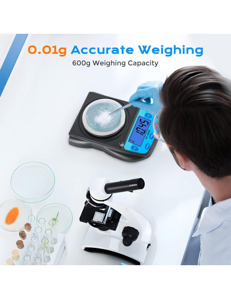Báscula Digital Bonvoisin 600g x 0.01g Pantalla LCD