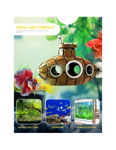 Decoración de Acuario Submarino Flotante SARDVISA 12.4 cm