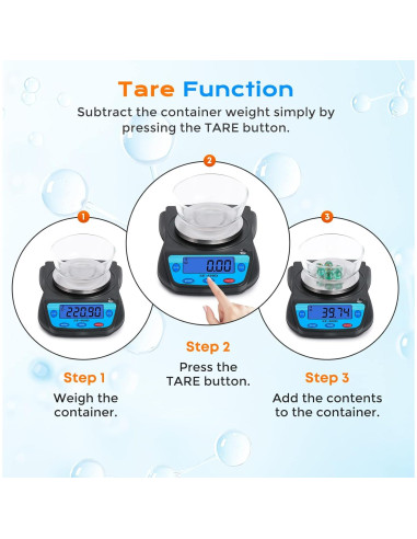 Báscula Digital Bonvoisin 600g x 0.01g Pantalla LCD