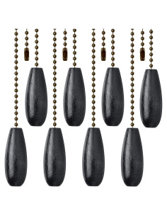 Extensores de Cadenas de Tirar de Madera Boao 8 Piezas 35 cm Negro