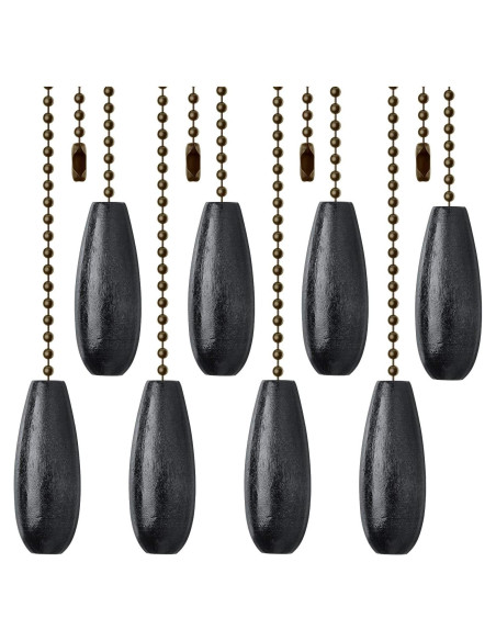 Extensores de Cadenas de Tirar de Madera Boao 8 Piezas 35 cm Negro