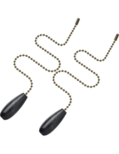 Extensores de Cadenas de Tirar de Madera Boao 8 Piezas 35 cm Negro