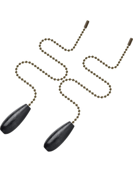 Extensores de Cadenas de Tirar de Madera Boao 8 Piezas 35 cm Negro